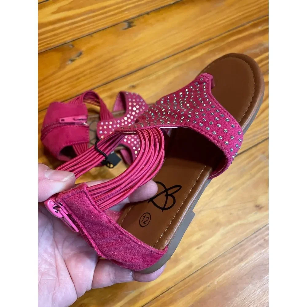 Bobbie Brooks Thonged Rhinestone Sandals‎ Size Youth 12